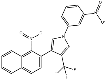 4-(1-NITRO-2-NAPHTHYL)-1-(3-NITROPHENYL)-3-(TRIFLUOROMETHYL)-1H-PYRAZOLE Struktur