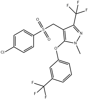 4-([(4-CHLOROPHENYL)SULFONYL]METHYL)-1-METHYL-3-(TRIFLUOROMETHYL)-5-[3-(TRIFLUOROMETHYL)PHENOXY]-1H-PYRAZOLE Struktur