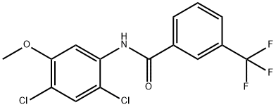 N-(2,4-DICHLORO-5-METHOXYPHENYL)-3-(TRIFLUOROMETHYL)BENZENECARBOXAMIDE Struktur