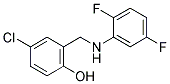 4-CHLORO-2-[(2,5-DIFLUOROANILINO)METHYL]BENZENOL Struktur