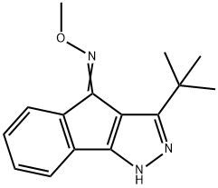 3-(TERT-BUTYL)INDENO[2,3-D]PYRAZOL-4-O-METHYLOXIME Struktur