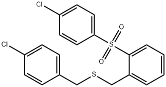 (2-([(4-CHLOROBENZYL)SULFANYL]METHYL)PHENYL)(4-CHLOROPHENYL)DIOXO-LAMBDA6-SULFANE Struktur