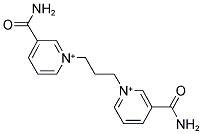 3-(AMINOCARBONYL)-1-{3-[3-(AMINOCARBONYL)PYRIDINIUM-1-YL]PROPYL}PYRIDINIUM Struktur