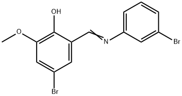 4-BROMO-2-([(3-BROMOPHENYL)IMINO]METHYL)-6-METHOXYBENZENOL Struktur