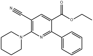 ETHYL 5-CYANO-2-PHENYL-6-PIPERIDINONICOTINATE Struktur