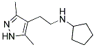 3,5-DIMETHYL-4'-(N-2-CYCLOPENTYLAMINOETHYL)-1H-PYRAZOLE Struktur