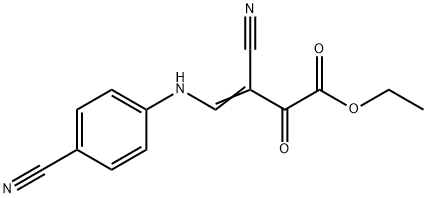 ETHYL 3-CYANO-4-(4-CYANOANILINO)-2-OXO-3-BUTENOATE Struktur