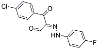 3-(4-CHLOROPHENYL)-2-[2-(4-FLUOROPHENYL)HYDRAZONO]-3-OXOPROPANAL Struktur