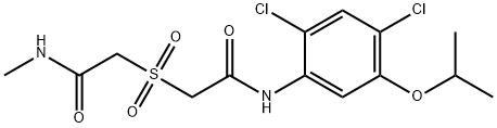 2-([2-(2,4-DICHLORO-5-ISOPROPOXYANILINO)-2-OXOETHYL]SULFONYL)-N-METHYLACETAMIDE Struktur