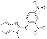 2-[(2,4-DINITROPHENYL)THIO]-1-METHYL-1H-BENZIMIDAZOLE Struktur