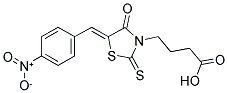 4-[(5Z)-5-(4-NITROBENZYLIDENE)-4-OXO-2-THIOXO-1,3-THIAZOLIDIN-3-YL]BUTANOIC ACID Struktur