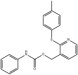 (2-[(4-METHYLPHENYL)SULFANYL]-3-PYRIDINYL)METHYL N-PHENYLCARBAMATE Struktur