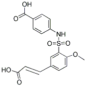 4-[((5-[(E)-2-CARBOXYVINYL]-2-METHOXYPHENYL)SULFONYL)AMINO]BENZOIC ACID Struktur