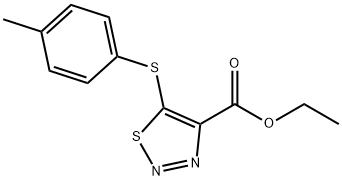 ETHYL 5-[(4-METHYLPHENYL)SULFANYL]-1,2,3-THIADIAZOLE-4-CARBOXYLATE Structure