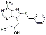 3-(6-AMINO-8-BENZYLSULFANYL-PURIN-9-YL)-PROPANE-1,2-DIOL Struktur