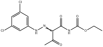 ETHYL N-(2-[2-(3,5-DICHLOROPHENYL)HYDRAZONO]-3-OXOBUTANOYL)CARBAMATE Struktur