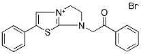 1-PHENYL-2-(2-PHENYL-5H,6H,7H-IMIDAZO[2,1-B][1,3]THIAZOL-4-IUM-7-YL)ETHAN-1-ONE BROMIDE Struktur