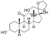 5-BETA-PREGNAN-3-ALPHA, 17,21-TRIOL-11,20-DIONE 20-ETHYLENEKETAL Struktur