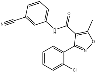 (3-(2-CHLOROPHENYL)-5-METHYLISOXAZOL-4-YL)-N-(3-NITRILOPHENYL)FORMAMIDE Struktur