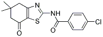 N-(5,5-DIMETHYL-7-OXO(4,5,6-TRIHYDROBENZOTHIAZOL-2-YL))(4-CHLOROPHENYL)FORMAMIDE Struktur