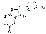 [(5E)-5-(4-BROMOBENZYLIDENE)-4-OXO-2-THIOXO-1,3-THIAZOLIDIN-3-YL]ACETIC ACID Struktur