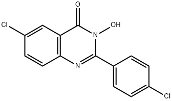 6-CHLORO-2-(4-CHLOROPHENYL)-3-HYDROXY-4(3H)-QUINAZOLINONE Struktur