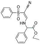 ETHYL 2-((2-NITRILO-2-(PHENYLSULFONYL)VINYL)AMINO)-2-PHENYLACETATE Struktur