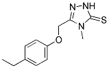 3-((4-ETHYLPHENOXY)METHYL)-4-METHYL-1,2,4-TRIAZOLINE-5-THIONE Struktur