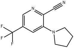 3-(1-PYRROLIDINYL)-5-(TRIFLUOROMETHYL)-2-PYRIDINECARBONITRILE Struktur