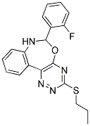 6-(2-FLUOROPHENYL)-3-(PROPYLTHIO)-6,7-DIHYDRO[1,2,4]TRIAZINO[5,6-D][3,1]BENZOXAZEPINE Struktur