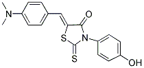 (5Z)-5-[4-(DIMETHYLAMINO)BENZYLIDENE]-3-(4-HYDROXYPHENYL)-2-THIOXO-1,3-THIAZOLIDIN-4-ONE Struktur