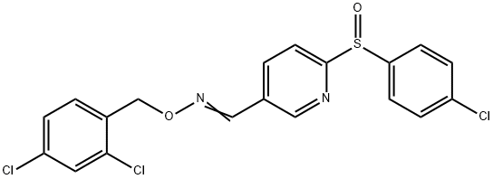 6-[(4-CHLOROPHENYL)SULFINYL]NICOTINALDEHYDE O-(2,4-DICHLOROBENZYL)OXIME Struktur