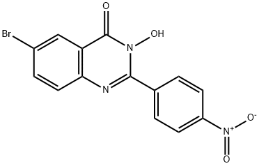 6-BROMO-3-HYDROXY-2-(4-NITROPHENYL)-4(3H)-QUINAZOLINONE Struktur