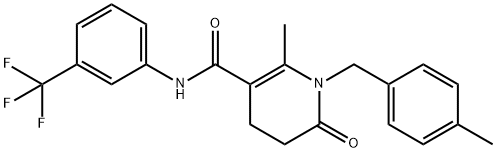 2-METHYL-1-(4-METHYLBENZYL)-6-OXO-N-[3-(TRIFLUOROMETHYL)PHENYL]-1,4,5,6-TETRAHYDRO-3-PYRIDINECARBOXAMIDE Struktur