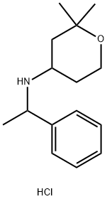 (2,2-DIMETHYL-TETRAHYDRO-PYRAN-4-YL)-(1-PHENYL-ETHYL)-AMINE HYDROCHLORIDE Struktur