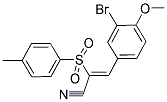 3-(3-BROMO-4-METHOXYPHENYL)-2-((4-METHYLPHENYL)SULFONYL)PROP-2-ENENITRILE Struktur