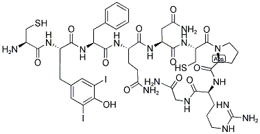 (3,5-DIIODO-TYR2,ARG8)-VASOPRESSIN Struktur