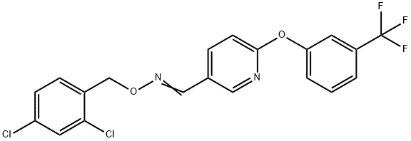 6-[3-(TRIFLUOROMETHYL)PHENOXY]NICOTINALDEHYDE O-(2,4-DICHLOROBENZYL)OXIME Struktur