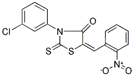 (5E)-3-(3-CHLOROPHENYL)-5-(2-NITROBENZYLIDENE)-2-THIOXO-1,3-THIAZOLIDIN-4-ONE Struktur