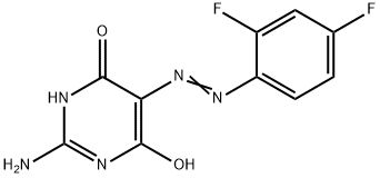 2-AMINO-5-[2-(2,4-DIFLUOROPHENYL)DIAZENYL]-4,6-PYRIMIDINEDIOL Struktur