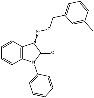 1-PHENYL-1H-INDOLE-2,3-DIONE 3-[O-(3-METHYLBENZYL)OXIME] Struktur