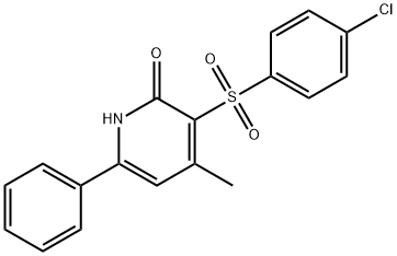 3-[(4-CHLOROPHENYL)SULFONYL]-4-METHYL-6-PHENYL-2(1H)-PYRIDINONE Struktur