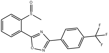 5-[2-(METHYLSULFINYL)PHENYL]-3-[4-(TRIFLUOROMETHYL)PHENYL]-1,2,4-OXADIAZOLE Struktur