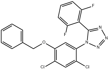 1-[5-(BENZYLOXY)-2,4-DICHLOROPHENYL]-5-(2,6-DIFLUOROPHENYL)-1H-1,2,3,4-TETRAAZOLE Struktur