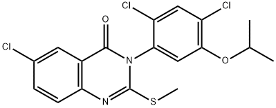 6-CHLORO-3-(2,4-DICHLORO-5-ISOPROPOXYPHENYL)-2-(METHYLSULFANYL)-4(3H)-QUINAZOLINONE Struktur