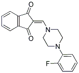 2-((4-(2-FLUOROPHENYL)PIPERAZINYL)METHYLENE)INDANE-1,3-DIONE Struktur