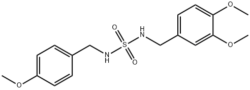 N-(3,4-DIMETHOXYBENZYL)-N'-(4-METHOXYBENZYL)SULFAMIDE Struktur