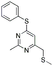 2-METHYL-4-[(METHYLSULFANYL)METHYL]-6-(PHENYLSULFANYL)PYRIMIDINE Struktur