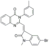 2-[(Z)-(5-BROMO-1-METHYL-2-OXO-1,2-DIHYDRO-3H-INDOL-3-YLIDENE)METHYL]-3-(3-METHYLPHENYL)QUINAZOLIN-4(3H)-ONE Struktur