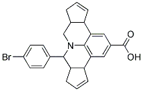 7-(4-BROMOPHENYL)-3B,6,6A,7,9,9A,10,12A-OCTAHYDROCYCLOPENTA[C]CYCLOPENTA[4,5]PYRIDO[3,2,1-IJ]QUINOLINE-2-CARBOXYLIC ACID Struktur